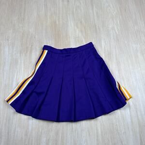 Cheerleader Purple Gold Vikings Pleated Cheerleading Mini Skirt Junior Girls 11